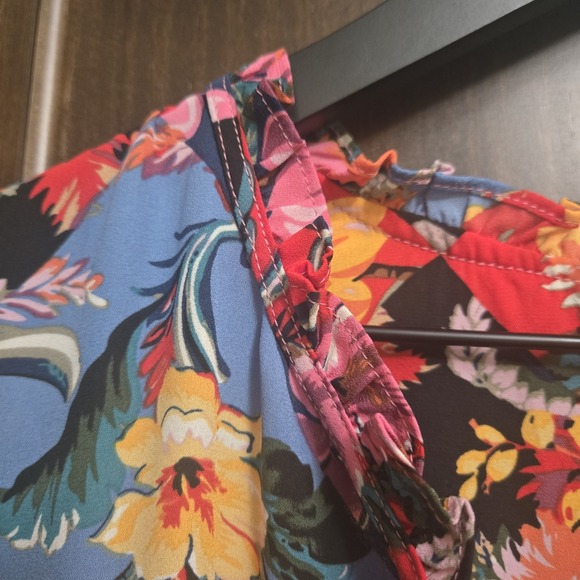 NWT Premise Floral Diamond Block Colorful Shirt Blouse Artsy Bold Art To Wear 2X - Picture 4 of 13